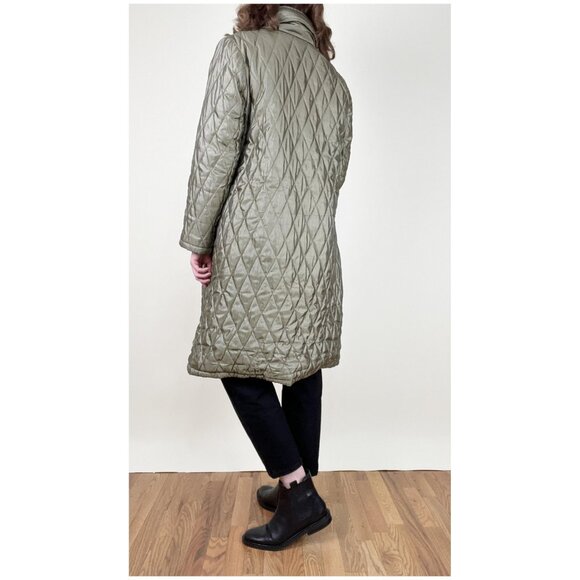 Vintage Quilted Chore Barn Coat Fall Winter Pea Coat Jacket Field Lightweight - Picture 4 of 8